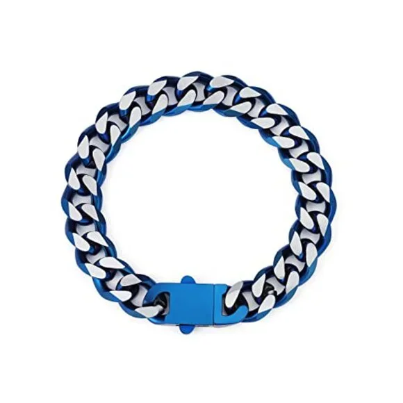 Men's Titanium Steel Cuban Link Bracelet 7.5-9 Inch Diamond Cut - Picture 2 of 8